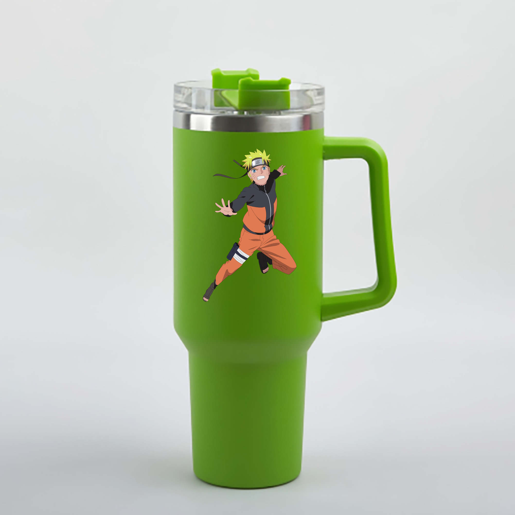（画像用） NARUTO -ナルト- うずまき ナルト Uzumaki Naruto 1200mL車用タンブラー - クリスタルステッカー（プラスチックストロー付き）